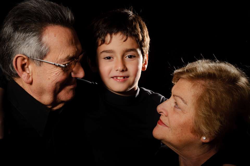 retrato con abuelos